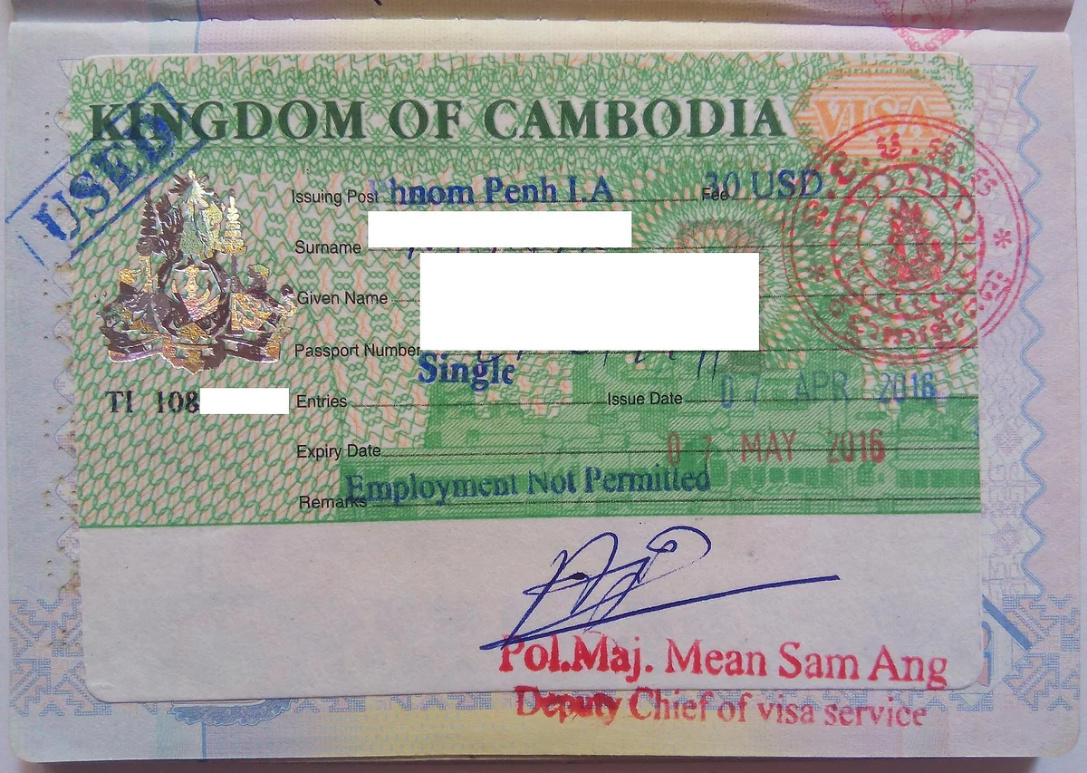 Cambodia Visa For Spanish And Slovak Citizens: