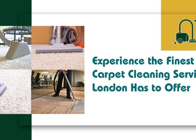 Experience the Finest Carpet Cleaning Services London Has to Offer